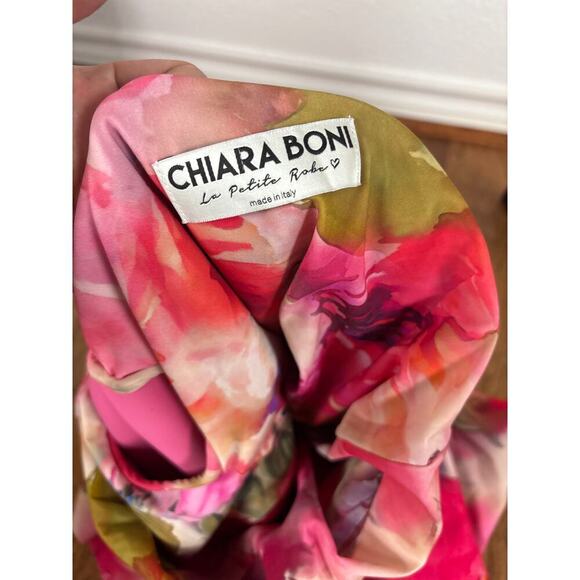 B71 Chiara Boni Dress Floral Womens Small One Shoulder Swiftie Midnights Chic - Picture 5 of 7